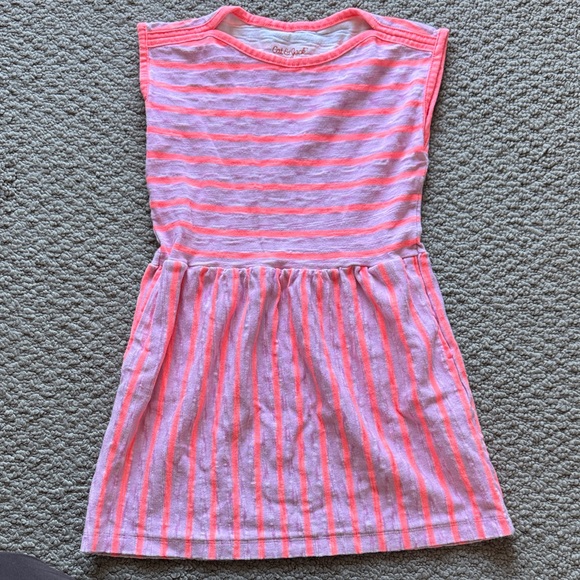 Cat & Jack Other - Cat & Jack Pink and Coral Striped Casual Dress